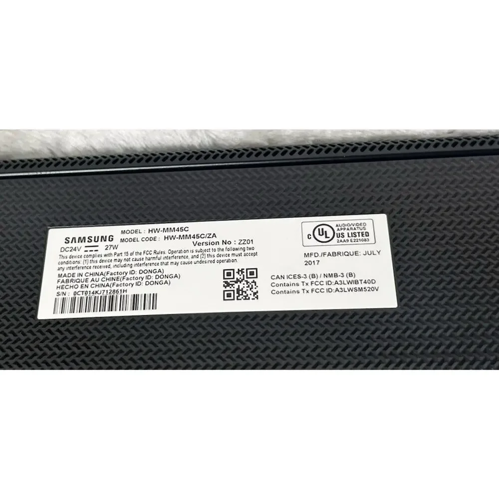 Samsung HW-MM45C Soundbar - ( Soundbar w/ Power Adapter)